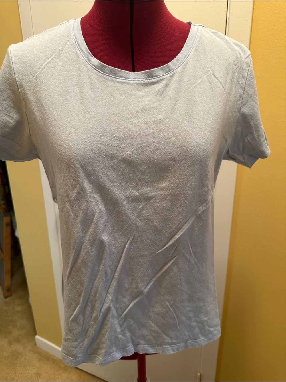 Classic Light Blue Crew Neck Tee